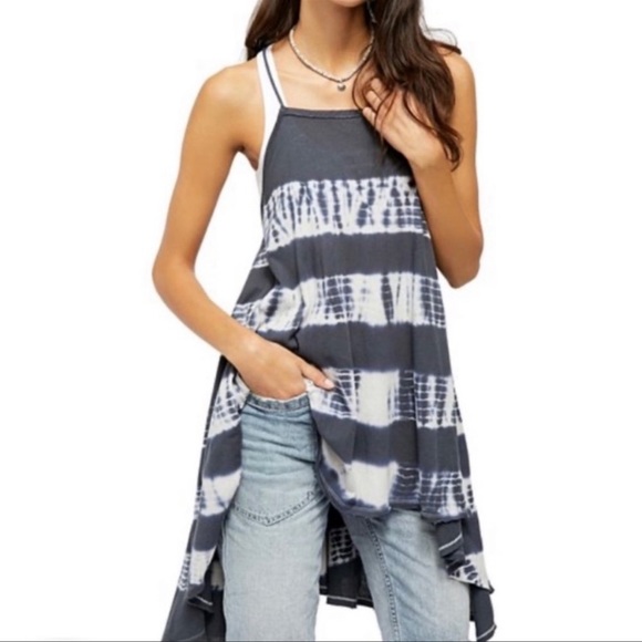 NWT Free People Tie Dye Tunic Dress Cotton Boho Hippie Beach Coverup Sizes XS S - Picture 7 of 7